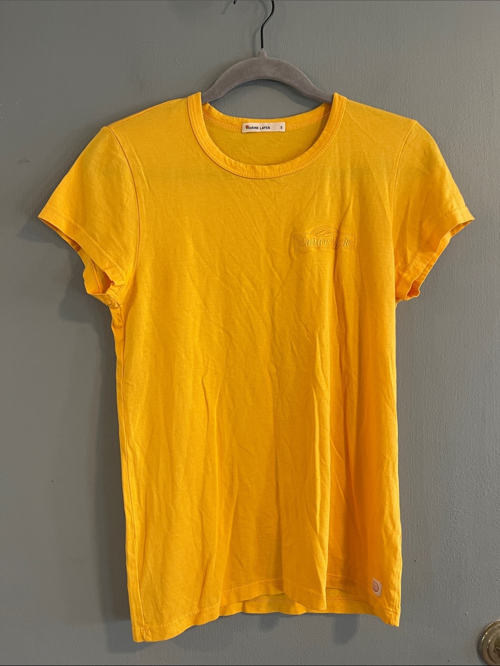 Marine Layer "NatureMade" Yellow Short Sleeve Tee Size S